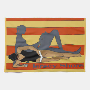 Linge De Cuisine Jersey Shore, Gal on Beach Towel