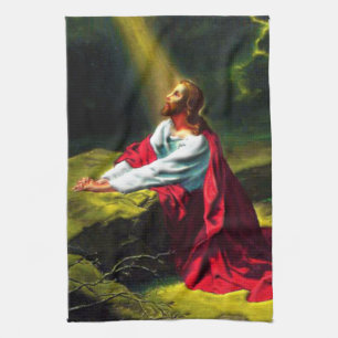 Linge De Cuisine Jésus Christ prier dans le jardin de Gethsémani