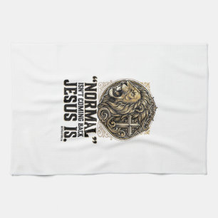 Linge De Cuisine Jésus Revient Croix Lion Chemise Chrétienne
