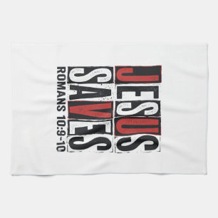 Linge De Cuisine Jésus Sauve Romains 10_9 Chemise Vintage Chrétienn