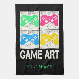 Linge De Cuisine Jeu Art Vintage Gamepad Retro Contrôleur Gamepad