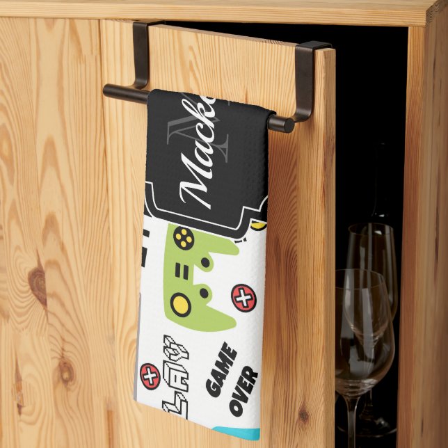 Linge De Cuisine Jeu vidéo Retro (Pliage en tiers)