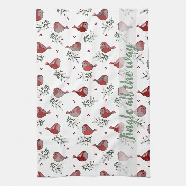 Linge De Cuisine Jingle all the way - Kitchen Tea Towel (Vertical)