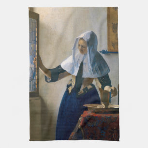Linge De Cuisine Johannes Vermeer - Femme avec un lanceur d'eau