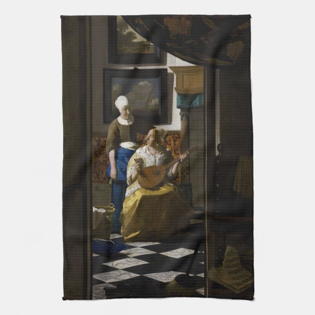 Linge De Cuisine Johannes Vermeer - La lettre d'amour (Vertical)