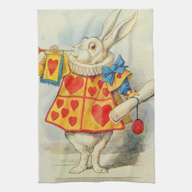 Linge De Cuisine John Tenniel | Le lapin blanc (Vertical)