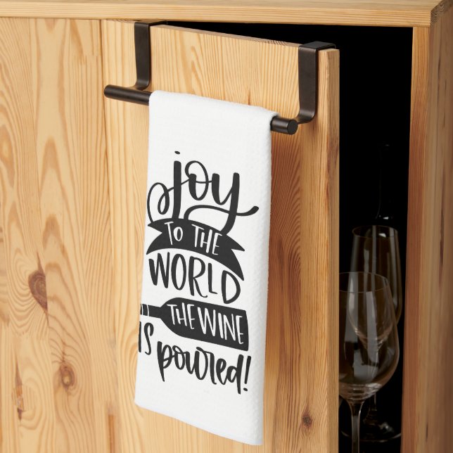 Linge De Cuisine Joie Amusante Le Vin Est Ravi (Pliage en tiers)