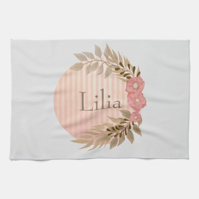 Linge De Cuisine Joli affichage floral (Horizontal)
