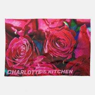 Linge De Cuisine Joli Bouquet De Roses Rouges