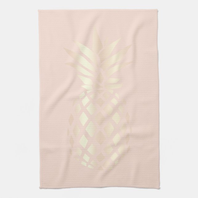 Linge De Cuisine Joli cuivre rose or ananas et rose roux (Vertical)