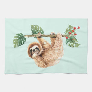 Linge De Cuisine Joli fentes accroché à l'aquarelle vers le bas