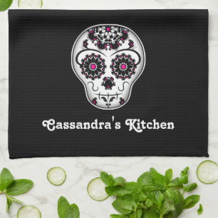 Linge De Cuisine Joli jour du crâne de sucre mort