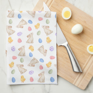 Linge De Cuisine Joli lapin pastel Œufs de Pâques et poussins