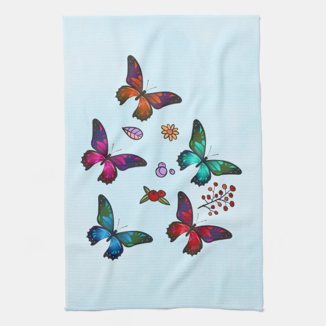 Linge De Cuisine Joli Petit Papillons (Vertical)
