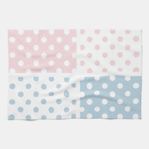 Linge De Cuisine Joli, pois, blanc, rose, bleu, girly, pays,
