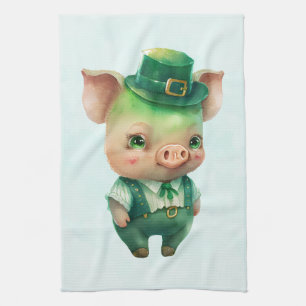Linge De Cuisine Joli porc vert Fairytale dans une jolie beauté