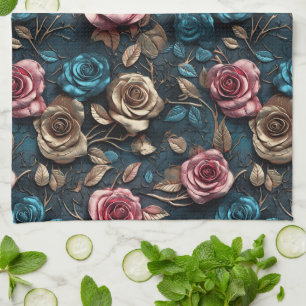 Linge De Cuisine Joli Roses d'or rose