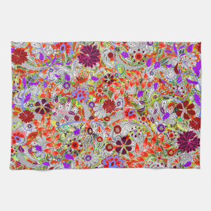 Linge De Cuisine Jolie couleur fleurs collage design