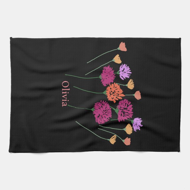 Linge De Cuisine Jolie Fleur Perdue Moderne (Horizontal)