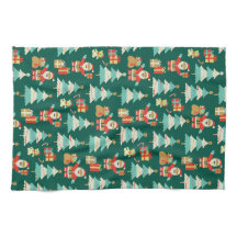 Jolie Noël coloré Père Noël scène vintage vibe