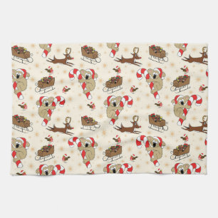 Linge De Cuisine Jolie Père Noël Sloth Joyeuses Vacances