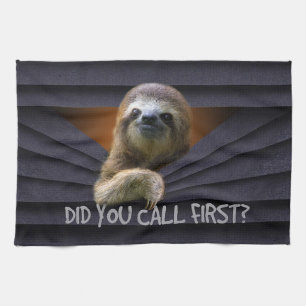 Linge De Cuisine Jolie Sloth Avez-Vous Appelé Le Premier Rideau Mét