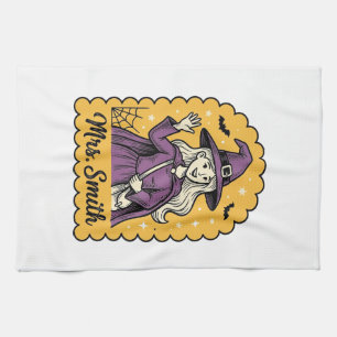 Linge De Cuisine Jolie sorcière enseignante Mme Smith Halloween vin