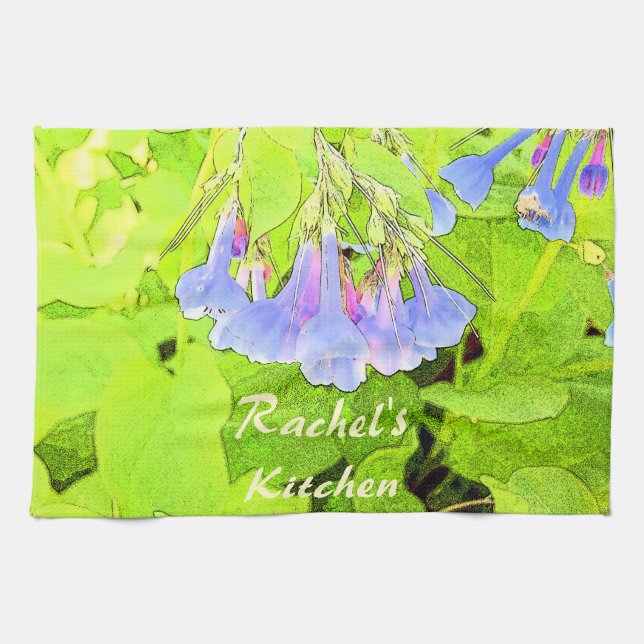 Linge De Cuisine Jolie Virginia Blue Bells Flower (Horizontal)