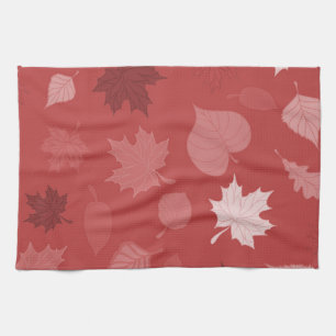 Linge De Cuisine Jolies feuilles rouges d'automne