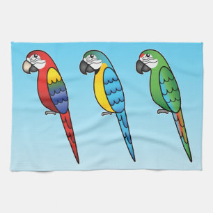Linge De Cuisine Jolis perroquets ara de dessin animé