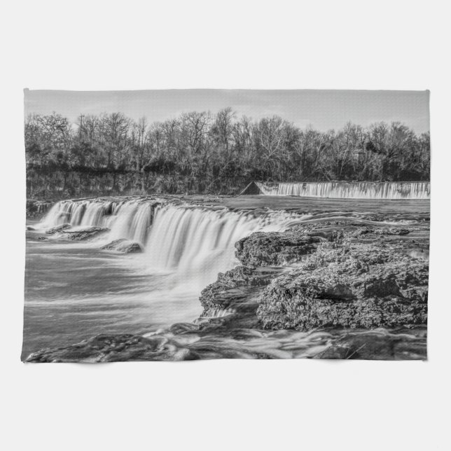 Linge De Cuisine Joplin Grand Falls Aperçu Niveaux de gris (Horizontal)