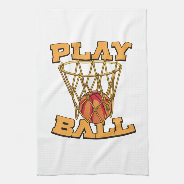 Linge De Cuisine Jouer au basket-ball. (Vertical)