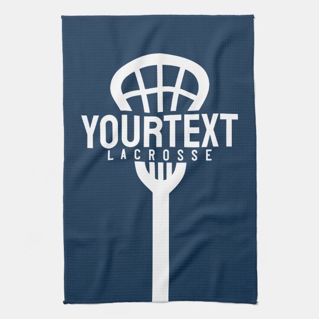 Linge De Cuisine Joueur de crosse TEXTE PERSONNALISÉ Team Mesh Spor (Vertical)