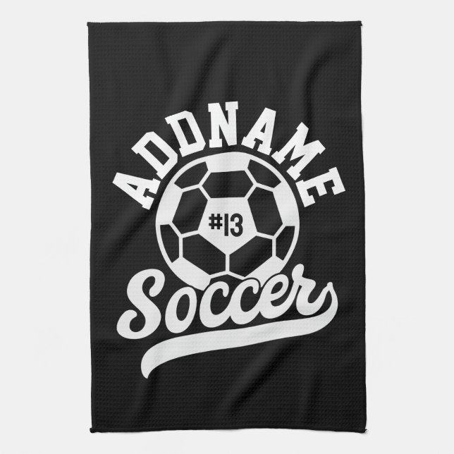 Linge De Cuisine Joueur de football AJOUTER LE NOM Équipe de footba (Vertical)