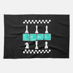 Linge De Cuisine Joueur d'échecs Lover Tableau périodique Drôle Cad