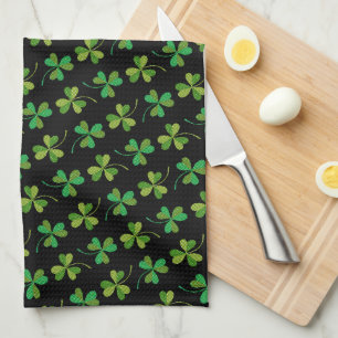Linge De Cuisine Jour de la Saint Patrick Mignonne Motif Shamrock V