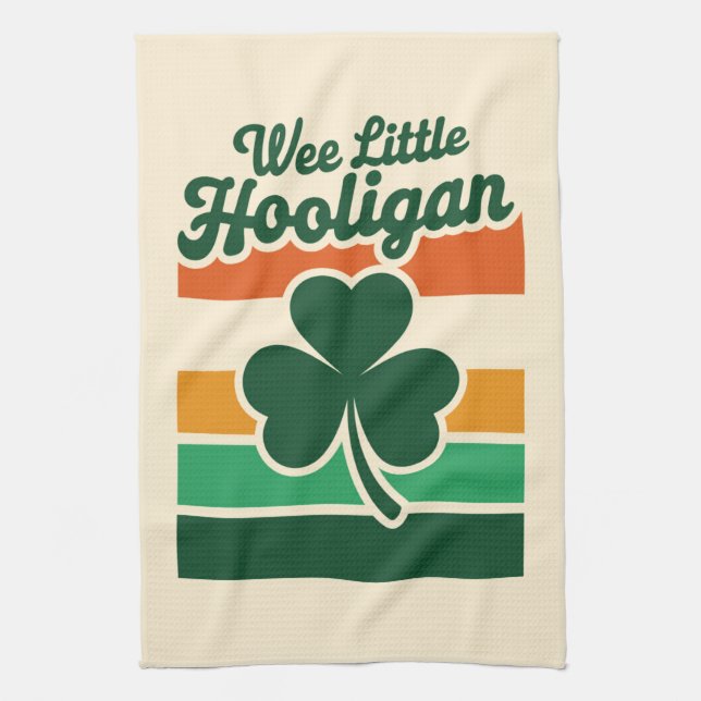 Linge De Cuisine Jour de la Saint-Patrick Wee Little Hooligan Drôle (Vertical)