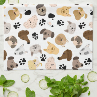 Linge De Cuisine Jours de chiens - Motif de races de chiens et de p