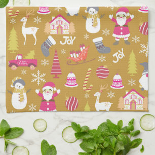 Linge De Cuisine Joy Christmas Gold