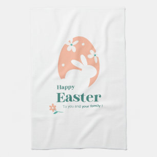 Linge De Cuisine Joyeuses Pâques – Lapin & Œuf Décor Floral