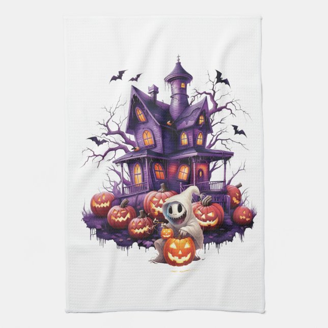 Linge De Cuisine Joyeux Halloween Ghoul (Vertical)