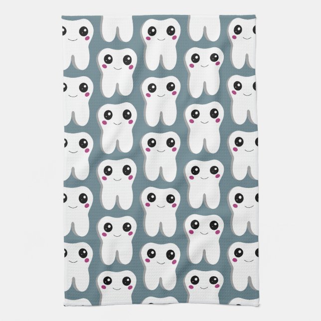 Linge De Cuisine Joyeux Motif dentaire souriant (Vertical)