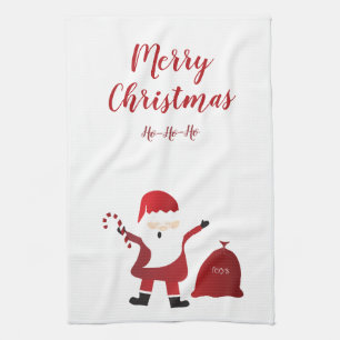 Linge De Cuisine Joyeux Noël Ho Ho Ho Sucre de canne du Père Noël