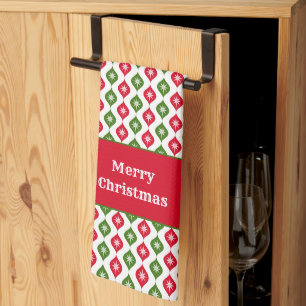 Linge De Cuisine Joyeux Noël Mi-Siècle Moderne Star Ornement