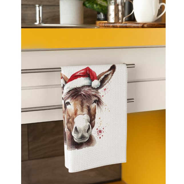 Linge De Cuisine Joyeux petit âne de Noël, coutume (Créateur téléchargé)