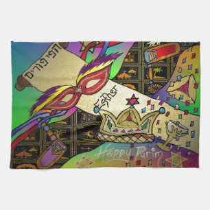 Linge De Cuisine Judaica Purim Esther Célébration Art Imprimer