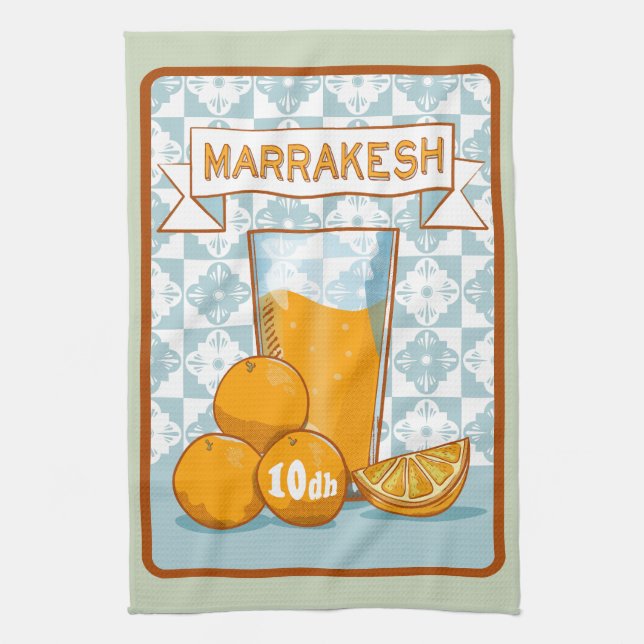 Linge De Cuisine Jus d'orange Marrakech Maroc (Vertical)