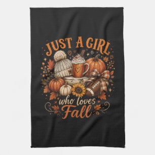 Linge De Cuisine Juste Une Fille Qui Aime Le Football D'automne Cit