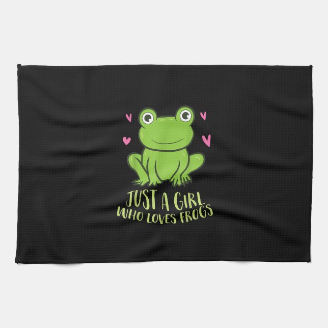 Linge De Cuisine Juste une fille qui aime les grenouilles | Cadeaux (Horizontal)
