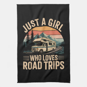 Linge De Cuisine Juste Une Fille Qui Aime Les Voyages Sur Route